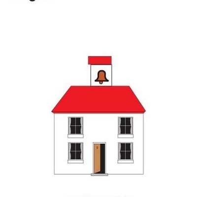 School House Promotional Magnet w/ Strip Magnet (12 Square Inch)