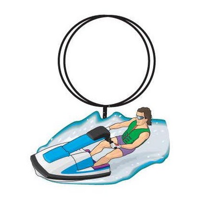 Jet Ski Key Chain w/Clear Mirrored Back (2 Square Inch)