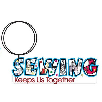Sewing Slogan Executive Key Chain w/Mirrored Back (8 Square Inch)