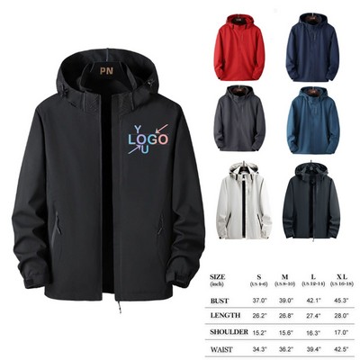 Lightweight Waterproof Hooded Hiking Jacket