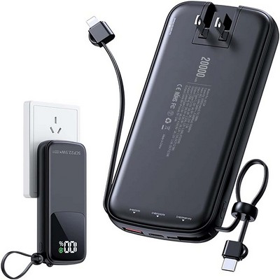 20000 mAh Charger Power Bank With AC Wall Plug