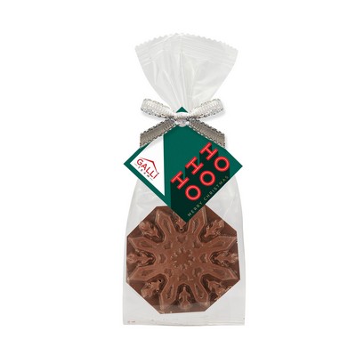 Belgian Chocolate Holiday Icons Favor Bag with Milk Chocolate Snowflake