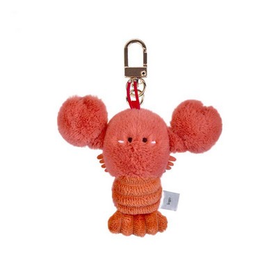 Lobster plush keychain