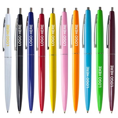 Promotional Click Action Pen Nickel Trim