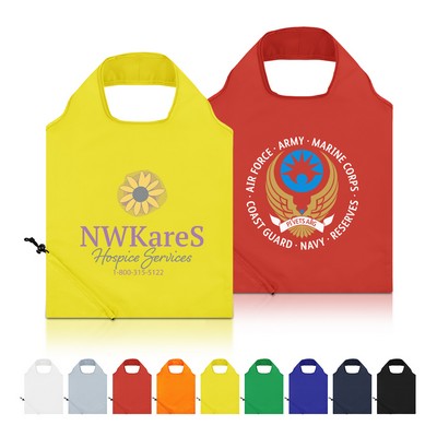 Foldaway Shopping Drawstring Pouch Tote Bag