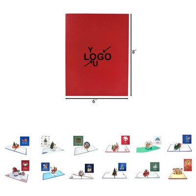 8" by 6" 3D Holiday Tree Popup Card