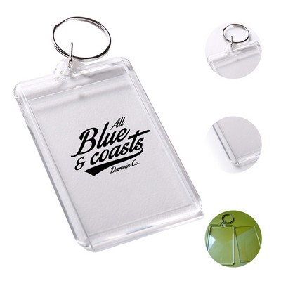Pocket-sized Clear Photo Insert Keychain