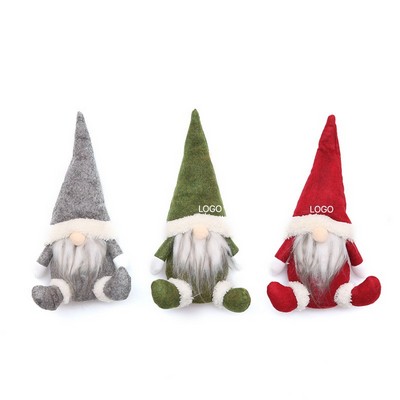 Santa Faceless Doll Figurine Window Display Christmas Decoration