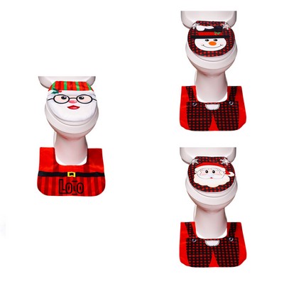 Christmas Toilet Seat Cover Set