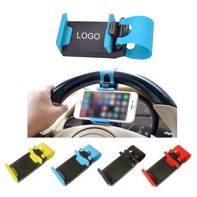 Clip-On Car Steering Phone Holder
