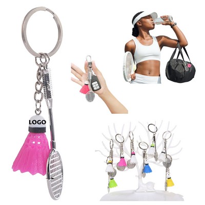 Badminton Keychain Pendant