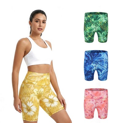 Custom Women's High Waist Yoga Shorts