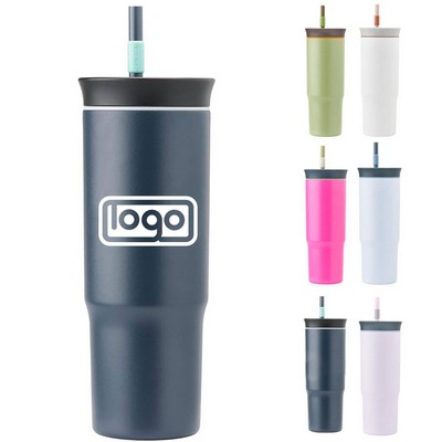 17oz Insulated Stainless Steel Water Bottle w/ Straw