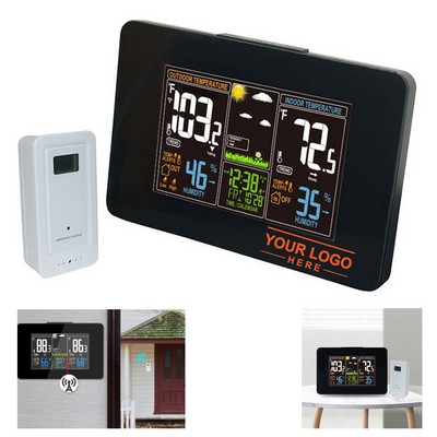 Wireless Digital Weather Clock with Indoor Outdoor Display