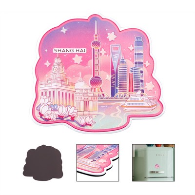 2.75"x2.55"Full Color 3D Alloy Refrigerator Magnet Gift
