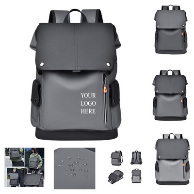 Men's Business Backpack with PU Material