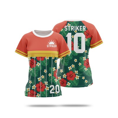 Women's Sublimation Baseball Fanwear Jersey (Crew or V)