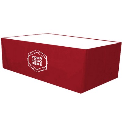 8' Polyester Poplin Table Skirt - Dye Sublimation Print