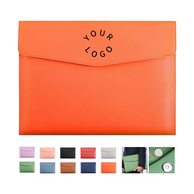 PU Leather A4 Document Folder With Closure