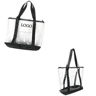 Transparent PVC Beach Tote Bag