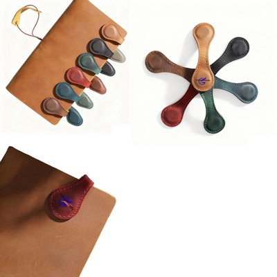 Vintage Leather Magnetic Bookmark