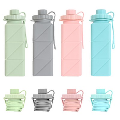 Foldable Collapsible Leakproof Reusable Silicone Sports Water Bottle