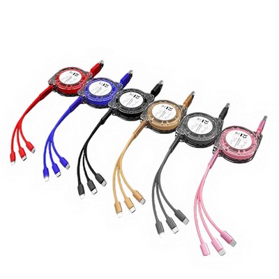 3" 1 Retractable USB Charging Cord