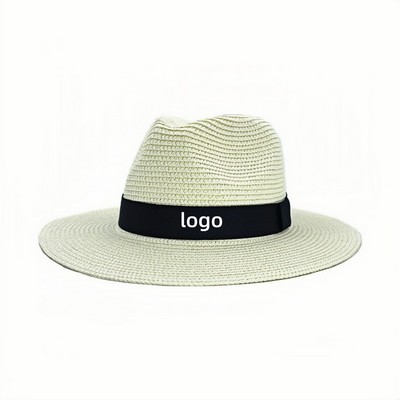 Wholesale Panama Straw Sun Hat Short Brim for Men and Women Summer Beach Ready