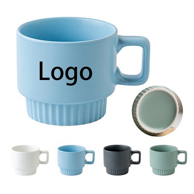 12oz Minimalist Restaurant Ceramic Couple Coffee Mug