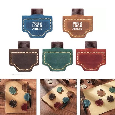 Vintage Leather Pen Clip