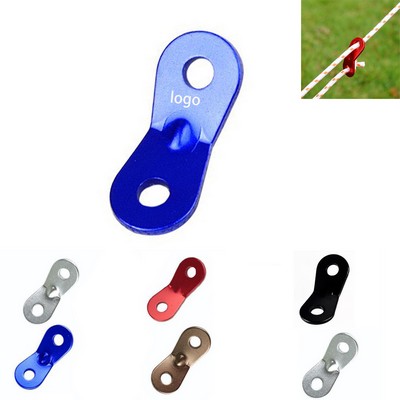 Aluminum Alloy 2-Hole Rope Tensioner Adjuster For Tent Guyline Cord Camping