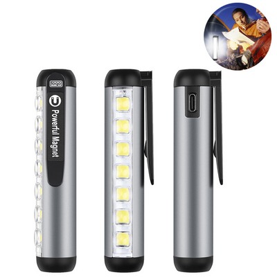 Usb Rechargeable Magnetic Flashlight