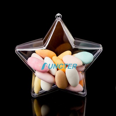 3.15" Acrylic Star Shaped Fillable Ornaments DIY Christmas Ball