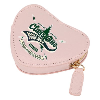 Heart-Shaped PU Coin Purse