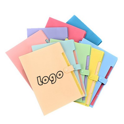 A4/Letter Expandable Poly File Folder with Snap Closure and Multi-Pockets