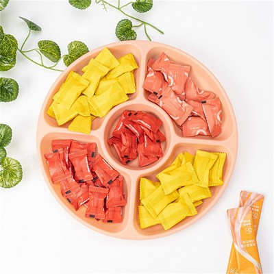 Custom 12-inch 5-Compartment Plastic Fruit & Candy Serving Tray
