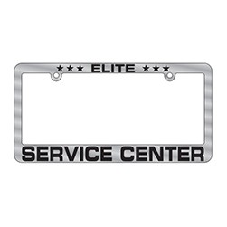 Brushed Chrome Faced License Plate Frame