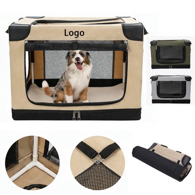 Foldable Pet Playpen Tent Portable Dog Bed Indoor Outdoor Safety Fence with Carry Bag