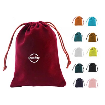 Drawstring Flocked Bag