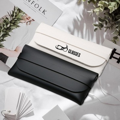 Portable Pvc Leather Sunglasses Holder