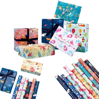 30" W*100' L Custom Printed Gift Wrapping Paper Sheets
