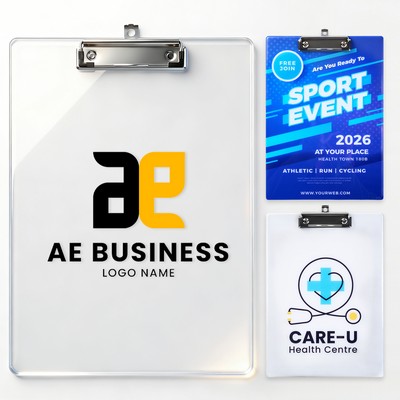 Full Color Acrylic Clear Clipboard Folder Pad