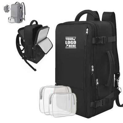 Spacious Multi-Compartment Travel Daypack with USB Port