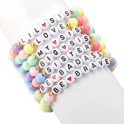 Round Acrylic Bead Handmade Bracelet