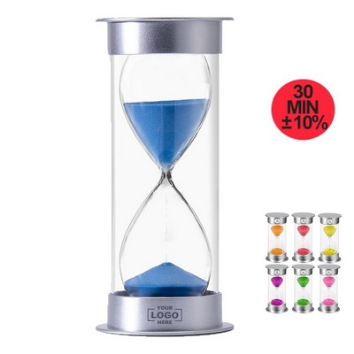 Hourglass Timer Ornament 3/15/30/60 Minutes Silver-Capped Hourglass Safe Anti-Fall