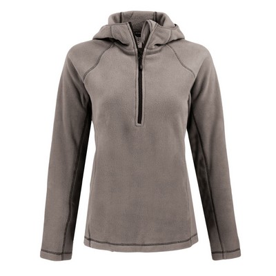 Clique Powder Recycled Fleece Womens Half Zip Hooded Pullover