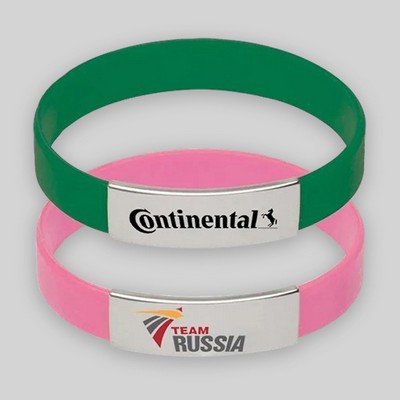Metal Clip Silicon Wristbands