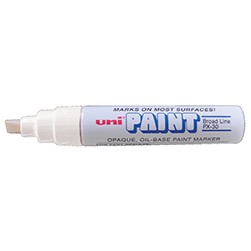 White Uni Paint Windshield Marker