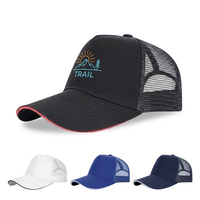 5-Panel Mesh Trucker Cap Sandwich Visor