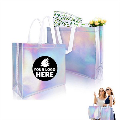 Rainbow Holographic Waterproof Non-woven Tote Bag
